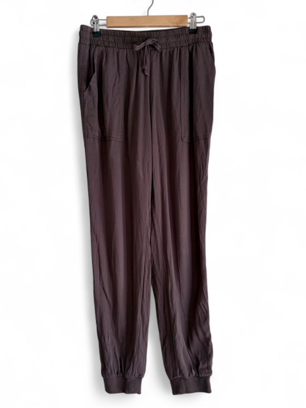 Splendid 100% Rayon Brown Elastic Waist Jogger Pants Size S